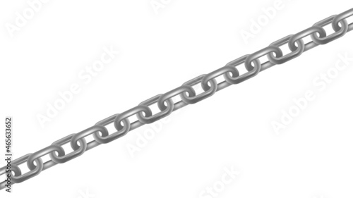 Realistic metal chain links isolated