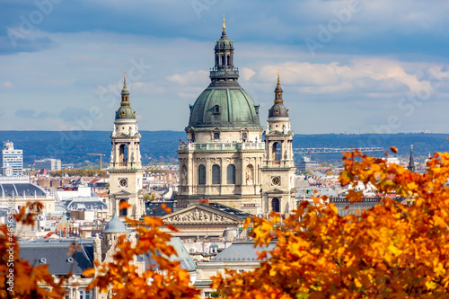 St. Stephen's Basilica in autumn, Budapest, Hungary