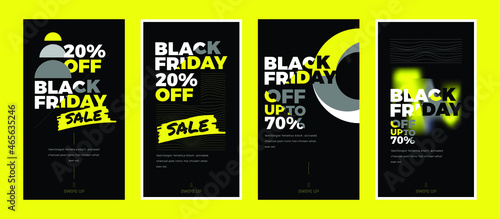 Black Friday Modern Minimalist with Typography Design Social Media Story  