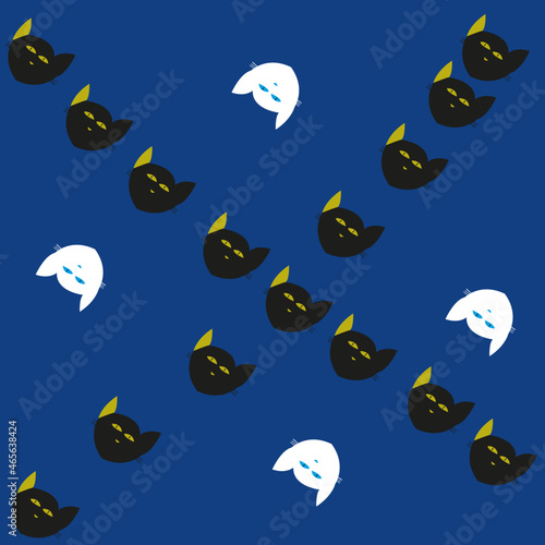 Textura de gatos blancos y negros en diferentes orden