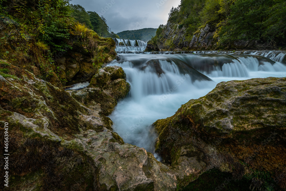 waterfall in the mountains