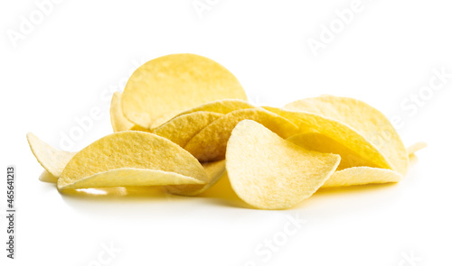 Crunchy potato chips. Potato crisps.