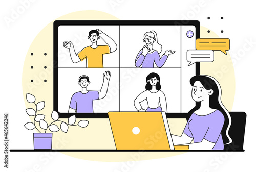 Online meeting concept