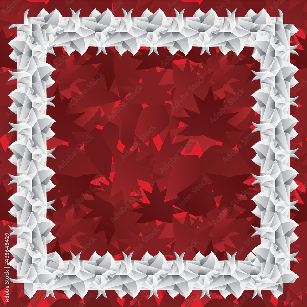 Autumn leaves in Decorative frame. Design element with imitation of stone carving or gypsum stucco Autumn leaves in Decorative frame. Design element with imitation of stone carving or gypsum stucco