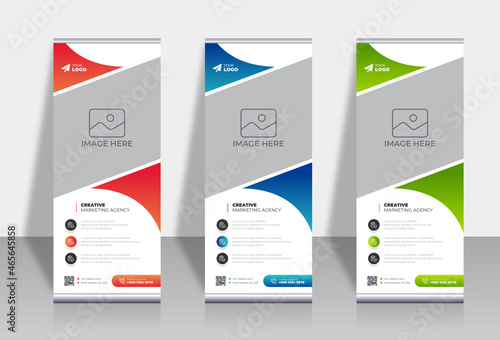 Roll up banner stand template design