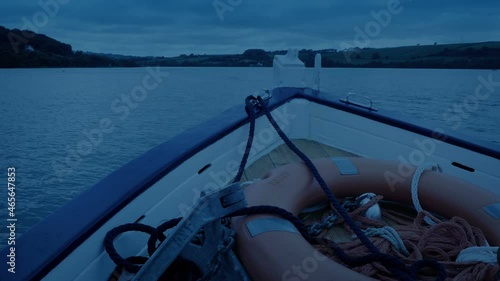 Wallpaper Mural Front Of Boat Sailing In The Evening Torontodigital.ca