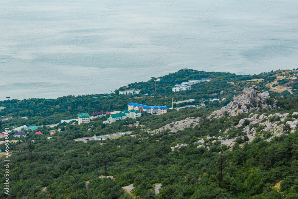 Obraz premium Awesome view on the sea from mountain