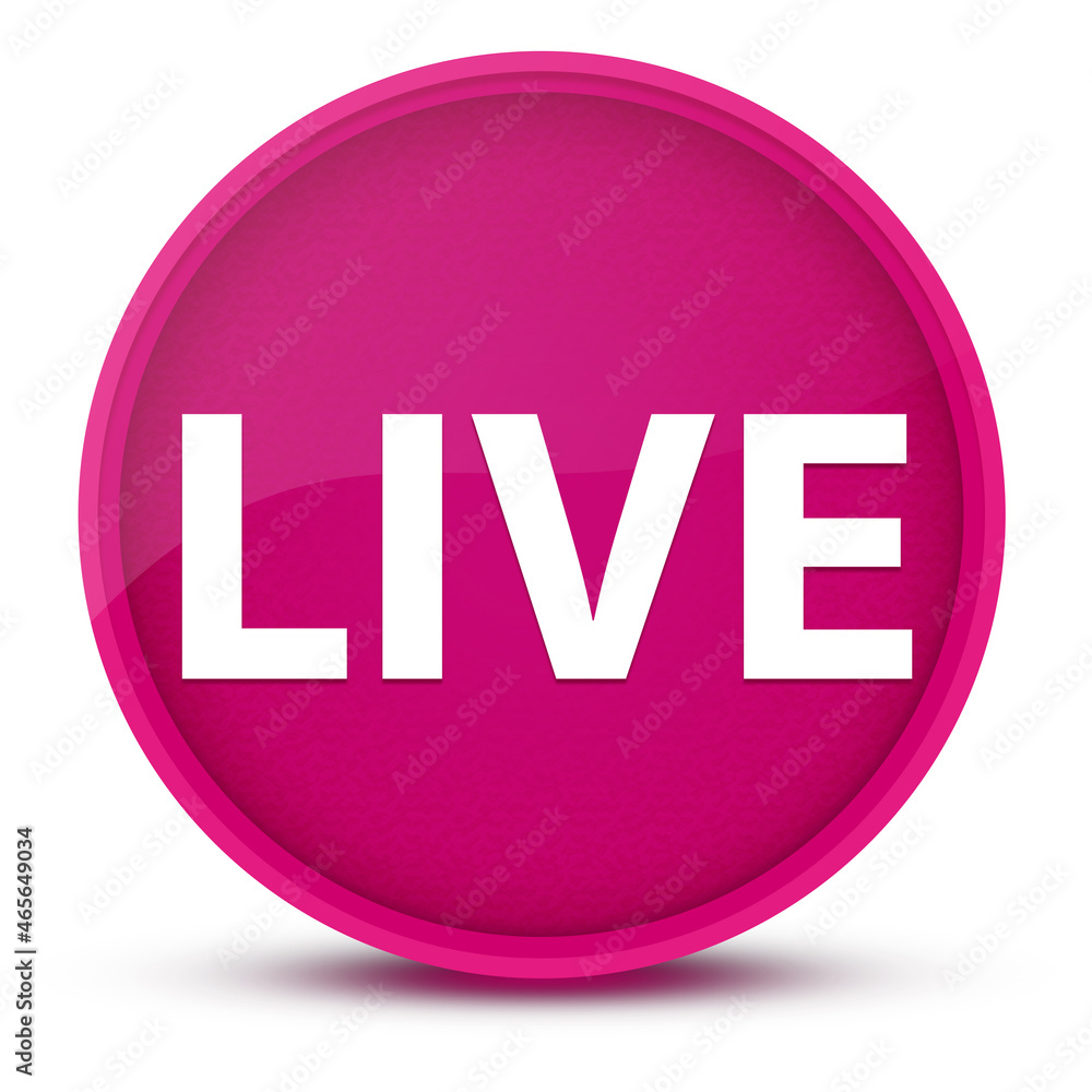 Live luxurious glossy pink round button abstract Live luxurious glossy pink round button abstract