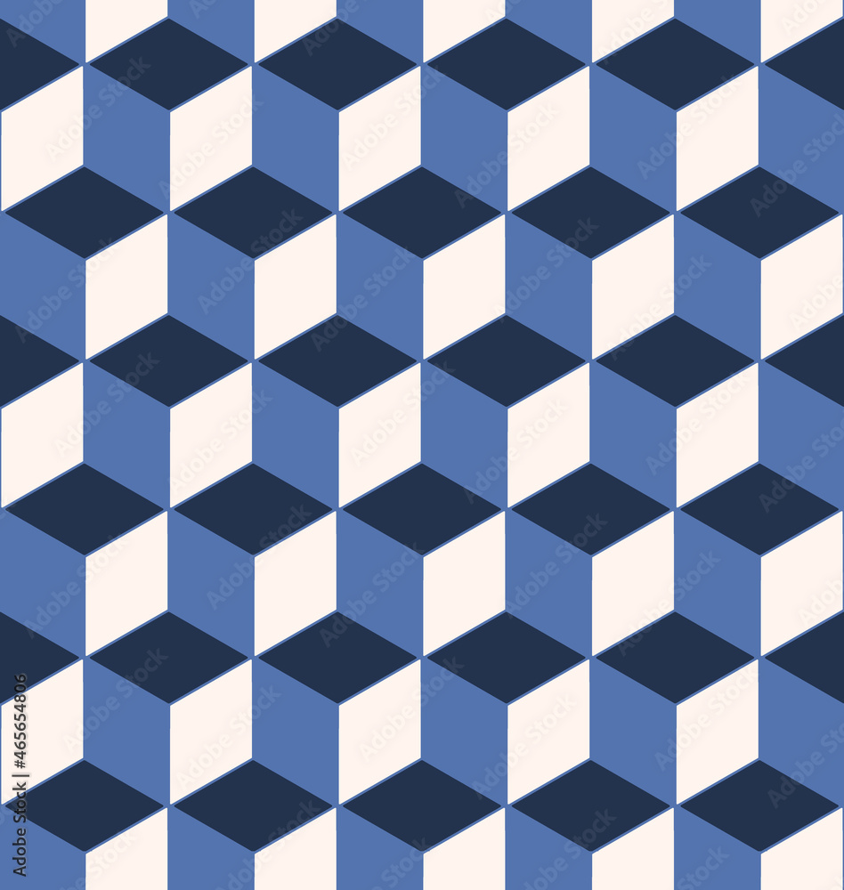 Seamless geometric 3d cube pattern. Seamless geometric 3d cube pattern.