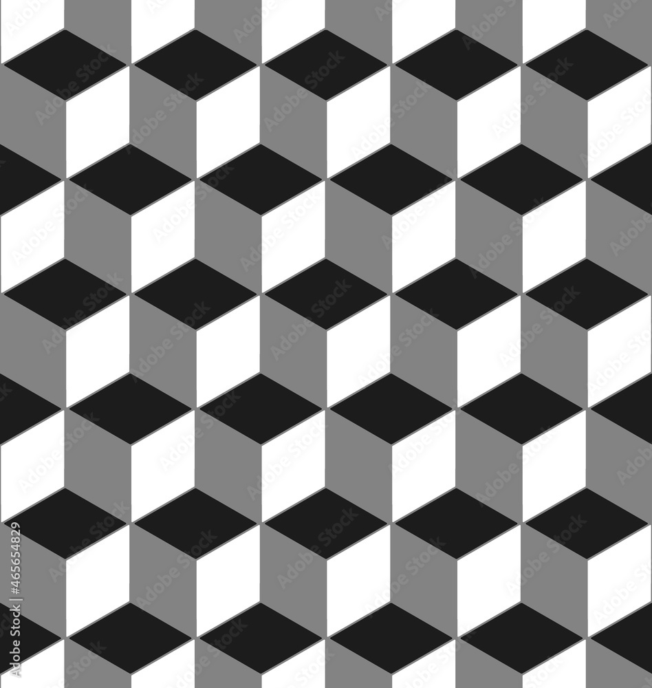 Seamless geometric 3d cube pattern. Seamless geometric 3d cube pattern.