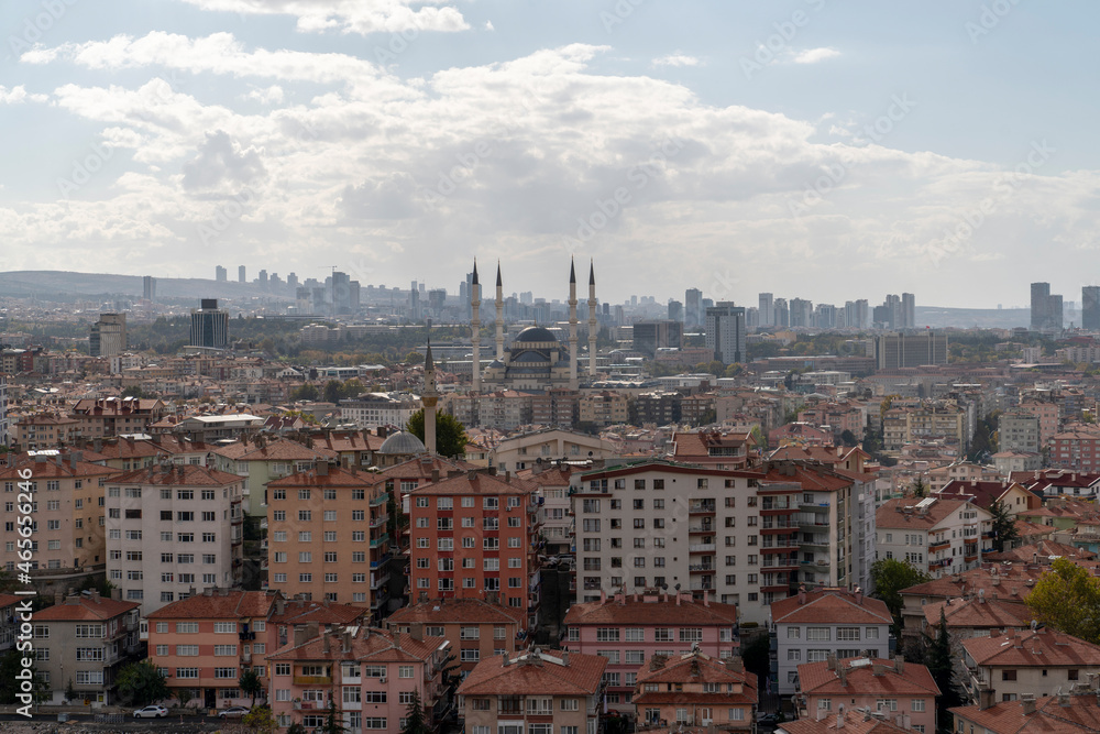 Panoramic Ankara city view in Autumn season, Turkey. Panoramic Ankara city view in Autumn season, Turkey.