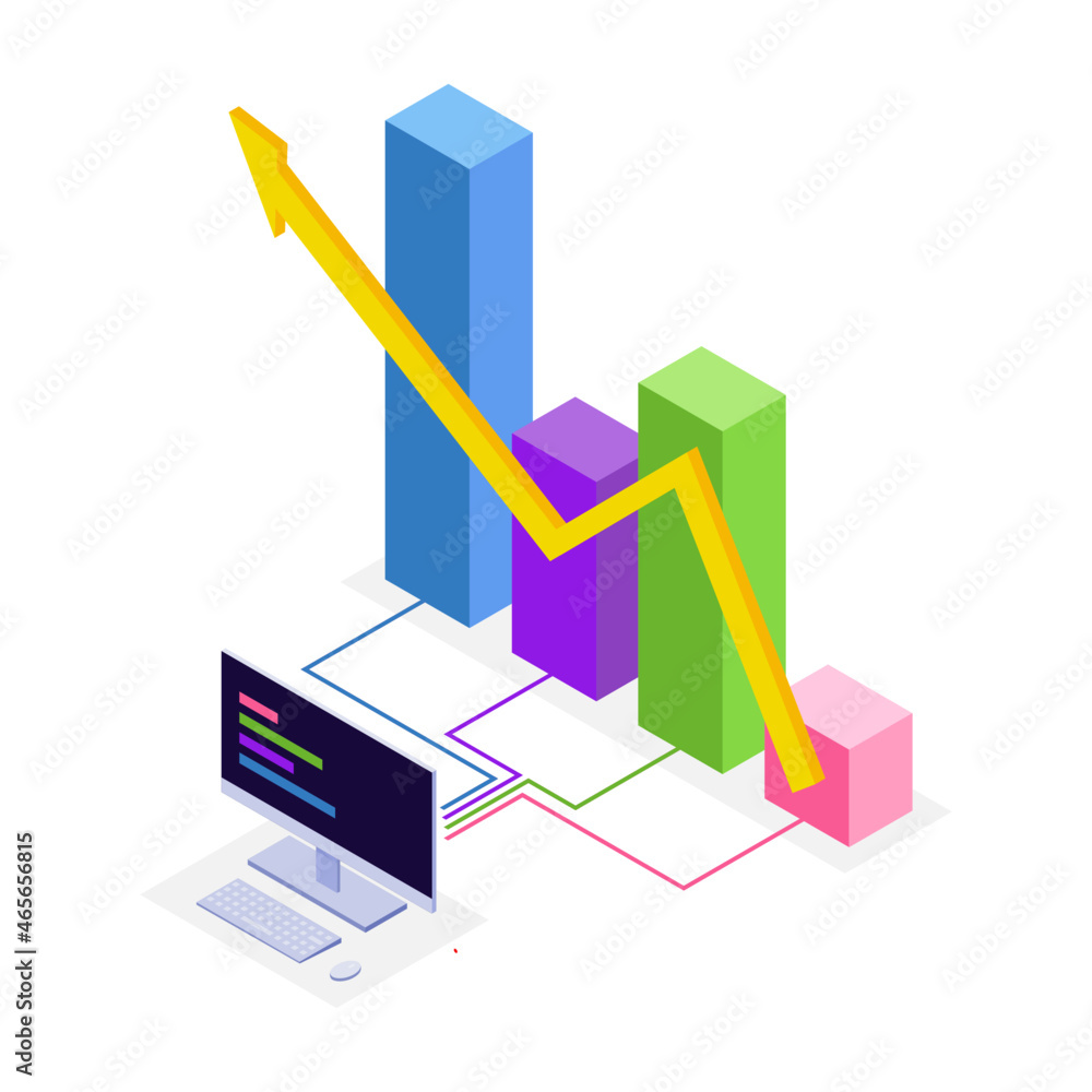 Isometric Financial finance business consulting vector illustration Isometric Financial finance business consulting vector illustration