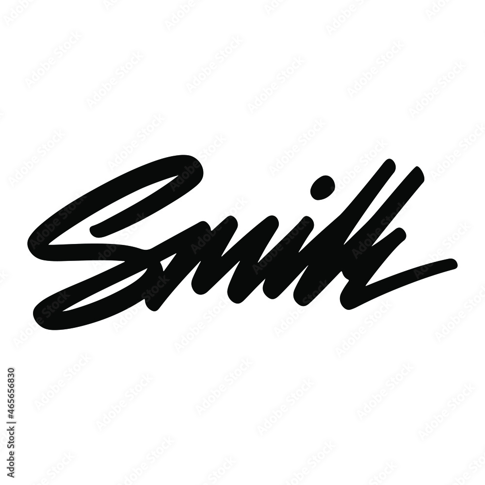 Smile hand drawn vector lettering. Design for logo, print. Smile hand drawn vector lettering. Design for logo, print.