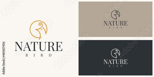 Nature bird logo template design vector eps 10