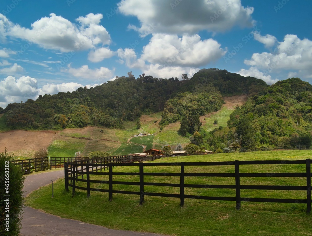 Vista desde la finca de Haras Cerro Punta en Chiriquí, Panamá 