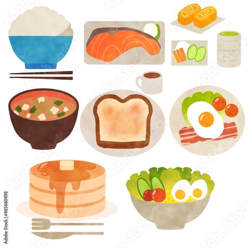 朝食セット イラスト