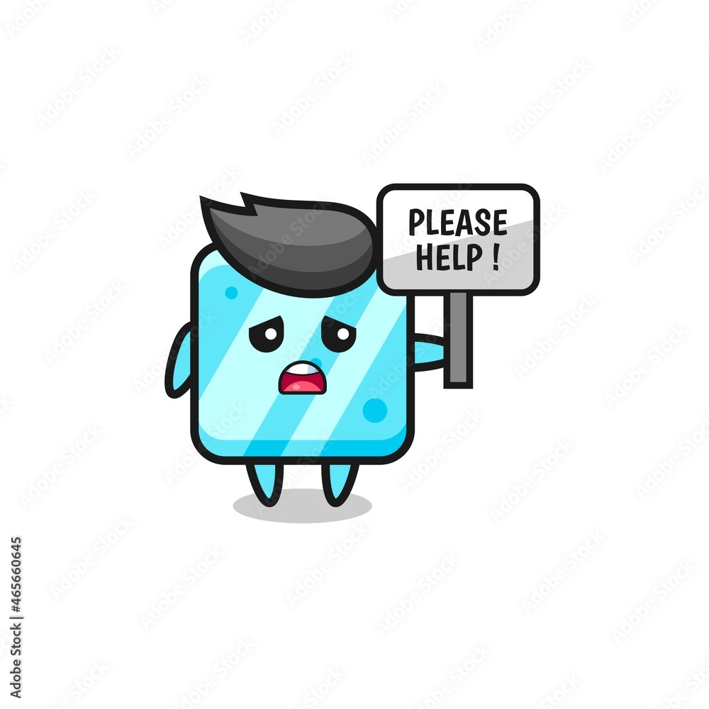 cute ice cube hold the please help banner cute ice cube hold the please help banner