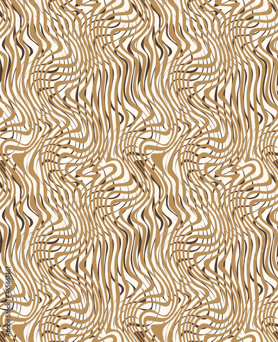 Seamless pattern with linear wavy stripes. Repeating background with waves. Stylish print.