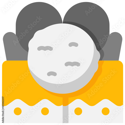 snowball flat icon