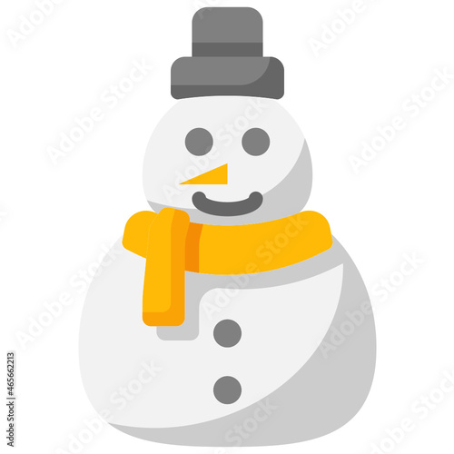 snowman flat icon