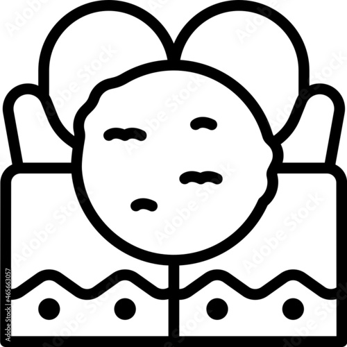 snowball line icon