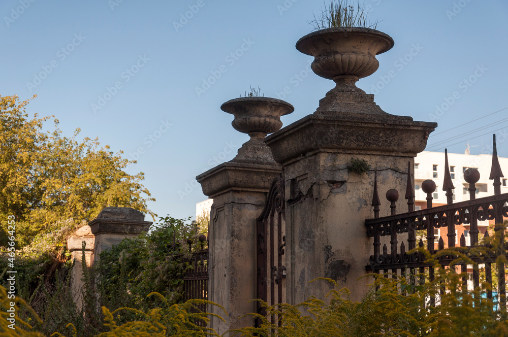 Vase in abandoned villa of Leon Allart in Łódź, Poland