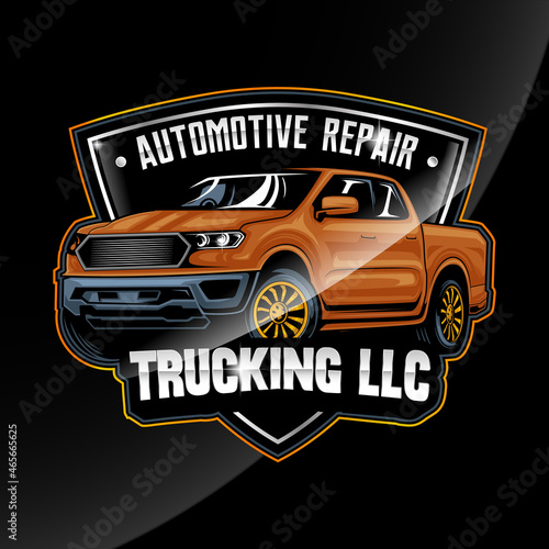 Trucking Logo template, Truck Auto Logo, Car logo template