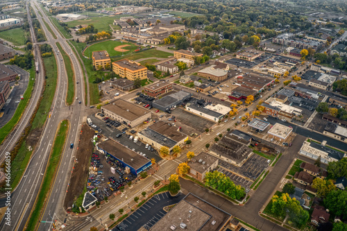 Aerial View of the Twin Cities Suburb of Osseo, Minnesota