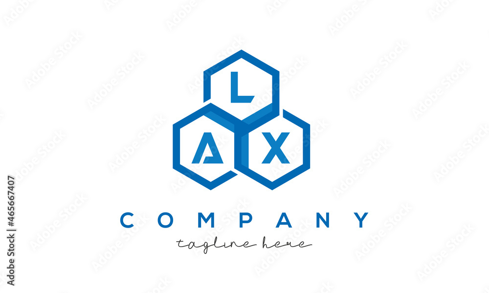 LAX letters design logo with three polygon hexagon logo vector template LAX letters design logo with three polygon hexagon logo vector template