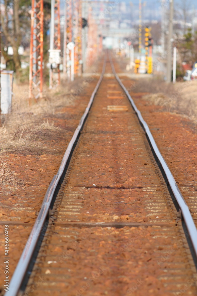Fototapeta premium 富山地方鉄道線路