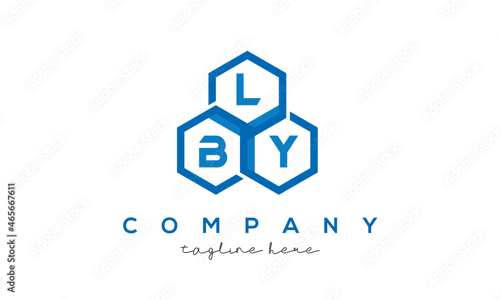 LBY letters design logo with three polygon hexagon logo vector template LBY letters design logo with three polygon hexagon logo vector template