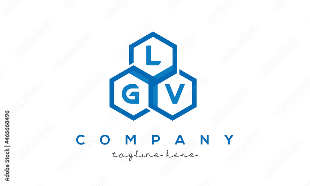 LGV letters design logo with three polygon hexagon logo vector template LGV letters design logo with three polygon hexagon logo vector template