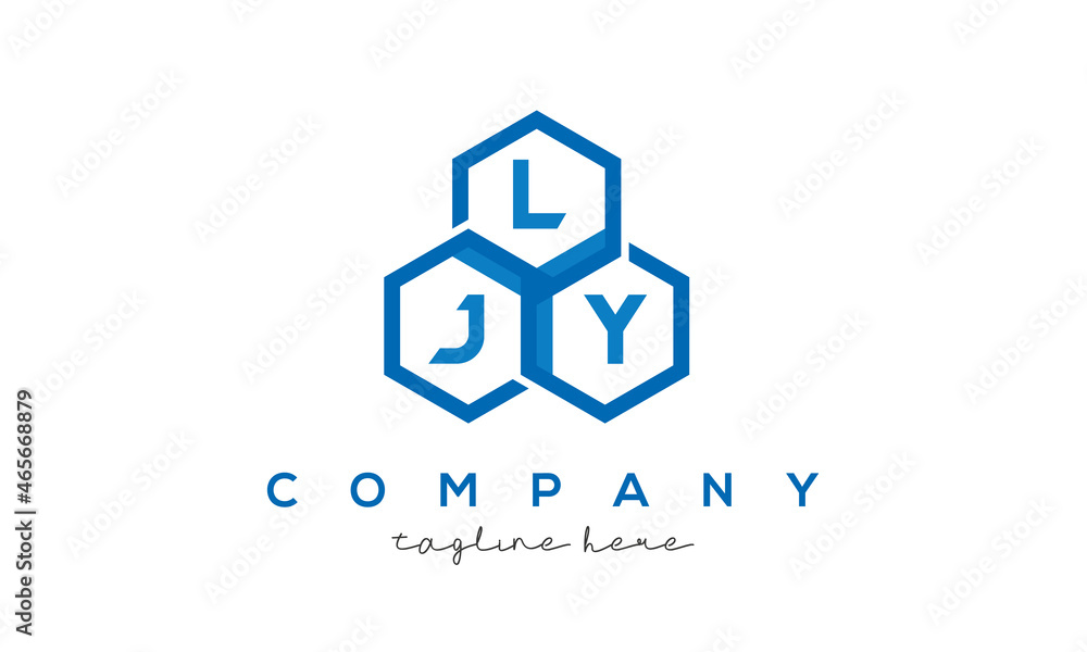 LJY letters design logo with three polygon hexagon logo vector template LJY letters design logo with three polygon hexagon logo vector template