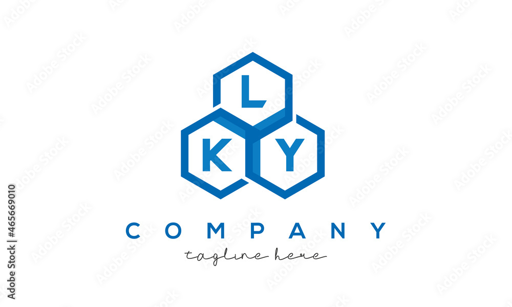 LKY letters design logo with three polygon hexagon logo vector template LKY letters design logo with three polygon hexagon logo vector template