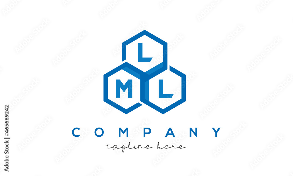 LML letters design logo with three polygon hexagon logo vector template LML letters design logo with three polygon hexagon logo vector template