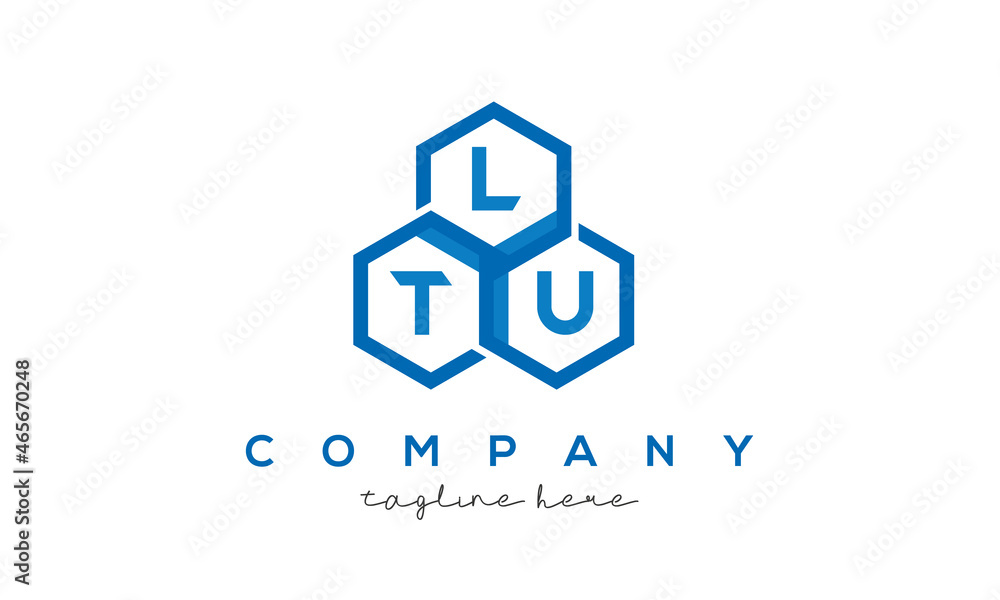 LTU letters design logo with three polygon hexagon logo vector template LTU letters design logo with three polygon hexagon logo vector template
