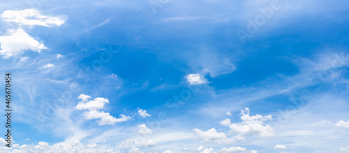 Fototapeta Naklejka Na Ścianę i Meble -  Panorama fluffy clouds in blue sky