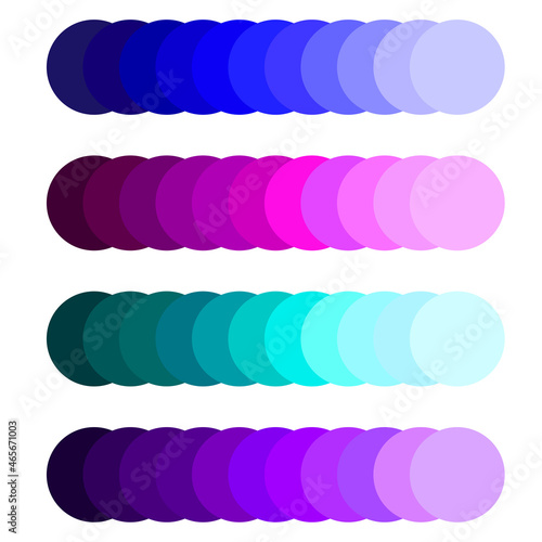 Colorful palette in circle. Fashion decor element. Creative concept. Art design. Vector illustration. Stock image. 