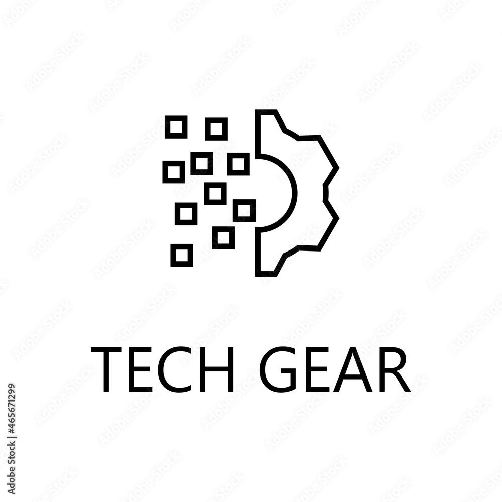 Tech Gear icon. Trendy flat vector Tech Gear icon on white background, vector illustration can be use for web and mobile