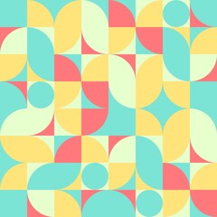 Sierkussen Turquoise patronen Kleurrijk geometrisch patroon met cirkels  © ANAN CREATIVE THINK