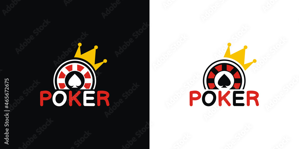 illustration vector graphic of poker chip logo with spade icon ...