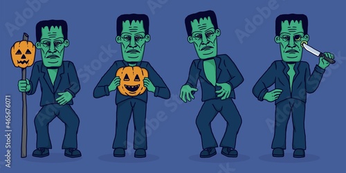 scary frankestein character illustration photo