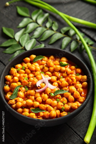 Indian vegetarian recipes- chcikpeas curry, channa masala.
