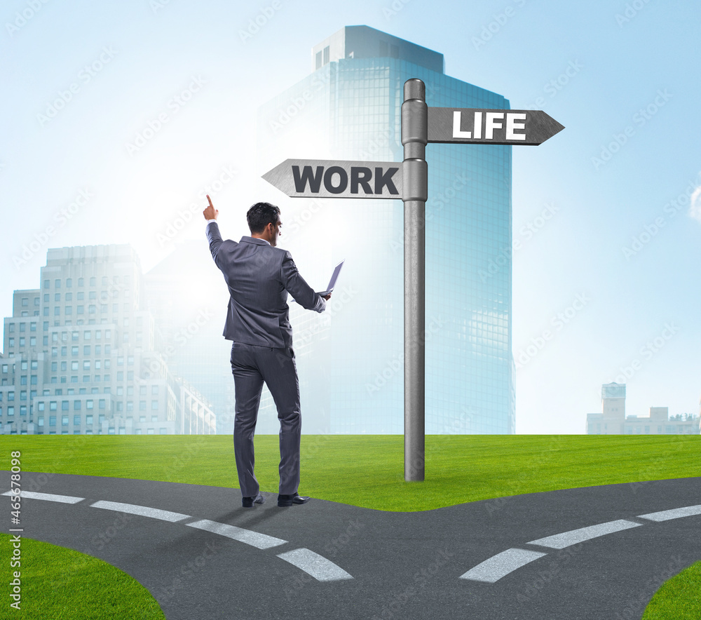 Work life or home balance business concept Work life or home balance business concept