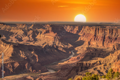 National parks usa southwest grand canyon labyrinth of rock cliffs  terraces  chasms and ravine drilled by Colorado River