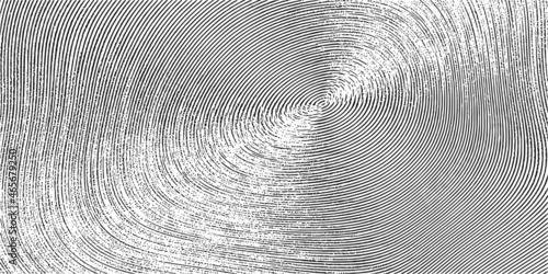 Abstract vector background, distorted ring texture, grayscale