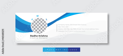 Email signature template and personal social media email footer