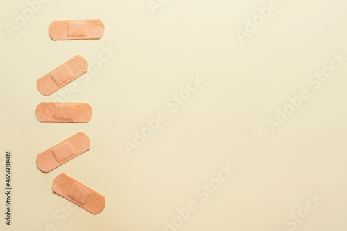 Medical bandage plasters on...