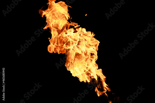 flames on a black background