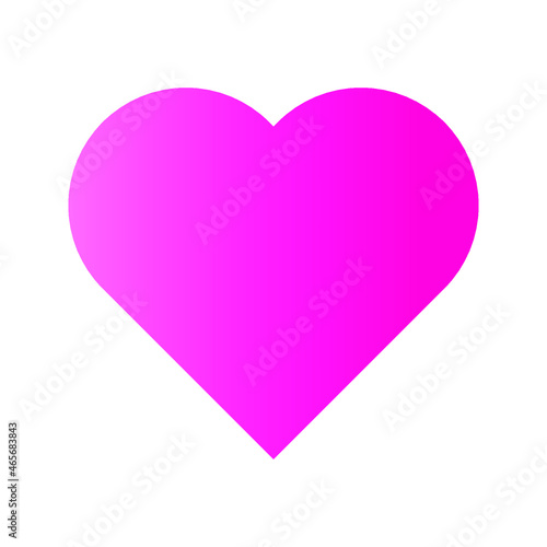 Heart icon  Symbol of Love Icon flat style modern design Isolated on Blank Background. Vector illustration.